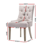 Artiss Cayes Beige Linen French Provincial Dining Chairs — Set of 4 — Allure Home Collections