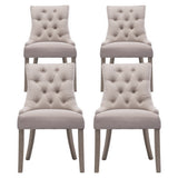 Artiss Cayes Beige Linen French Provincial Dining Chairs — Set of 4 — Allure Home Collections