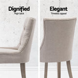 Artiss Cayes Beige Linen French Provincial Dining Chairs — Set of 4 — Allure Home Collections
