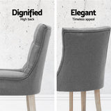 Artiss Cayes Grey Linen French Provincial Dining Chairs — Set of 4 — Allure Home Collections