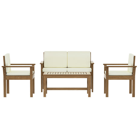 Gardeon 4 Piece Outdoor Sofa Set Wooden Couch and Lounge Setting — Allure Home Collections