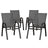 Gardeon 4 Piece Stackable Outdoor Dining Chairs White Grey or Black — Allure Home Collections