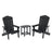 Gardeon HDPE 3-Piece Adirondack Patio Set