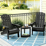 Shorncliffe 3 Piece Beach Table and Chairs Set, Black