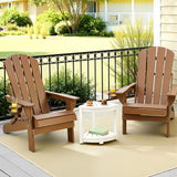 Shorncliffe 3 Piece Beach Table and Chairs Set, Brown