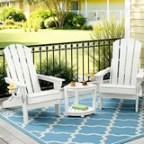 Shorncliffe 3 Piece Beach Table and Chairs Set, White