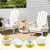 Shorncliffe 3 Piece Beach Table and Chairs Set, White