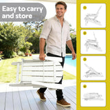 Shorncliffe 3 Piece Beach Table and Chairs Set, White