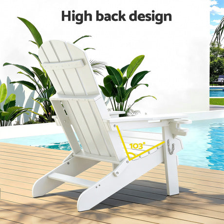 Shorncliffe 3 Piece Beach Table and Chairs Set, White