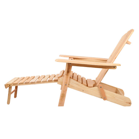 Airlie 3 Piece Beach Chair Set, Natural Timber
