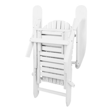 Airlie 3 Piece Beach Chair Set, White Timber