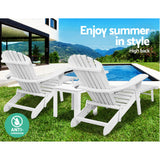 Perenjori Adirondack Chair Set, 3 piece, White