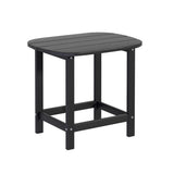 Normanville HDPE Outdoor Side Table, Black