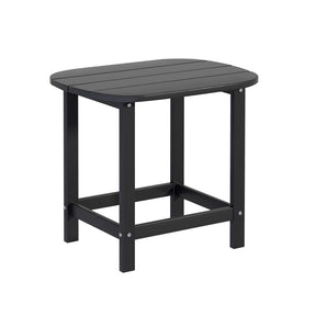 Normanville HDPE Outdoor Side Table, Black