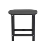 Normanville HDPE Outdoor Side Table, Black