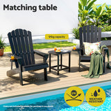Normanville HDPE Outdoor Side Table, Black