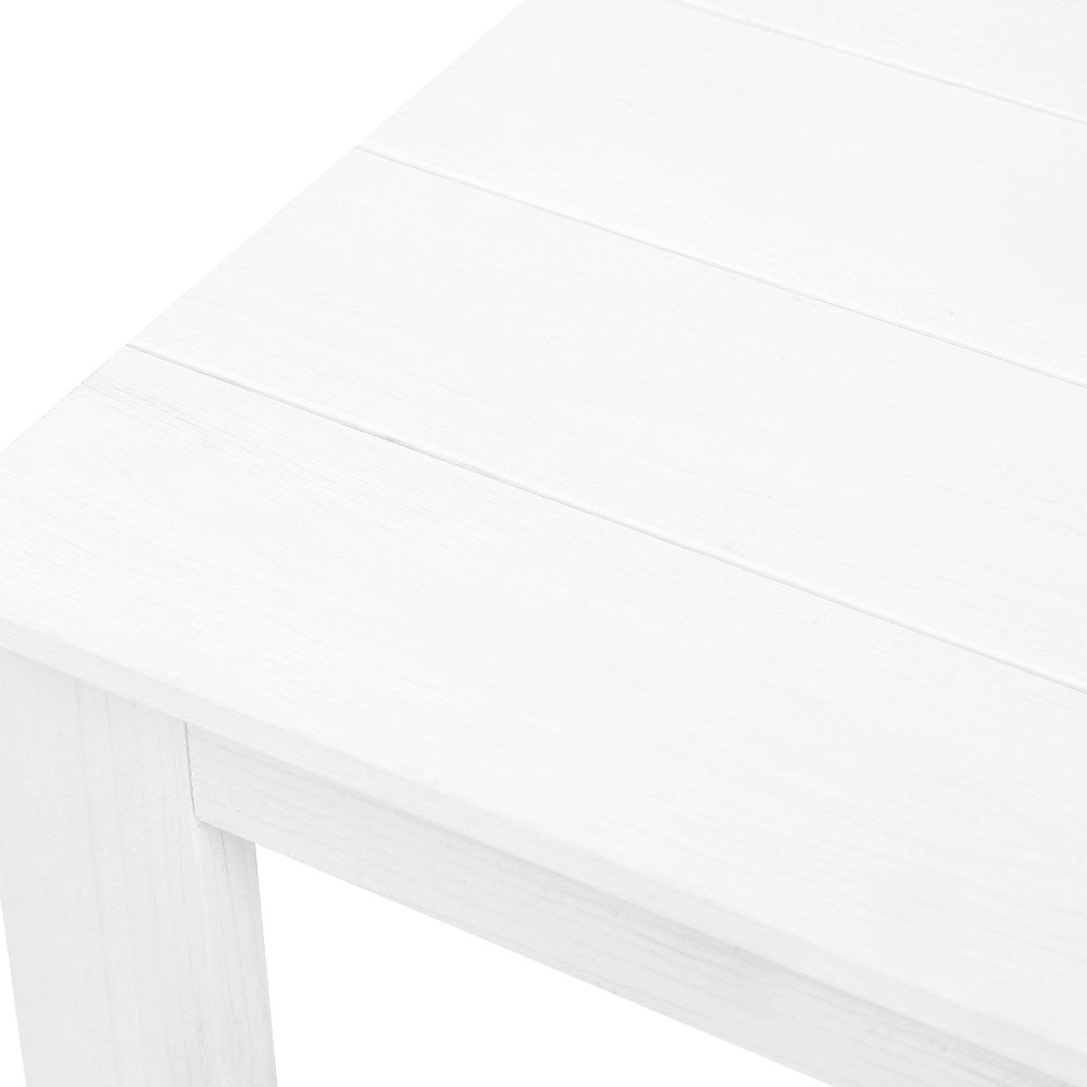 Gardeon Outdoor Coffee Side Table — Eco-Friendly Timber, Water-Based Paint, White — Allure Home Collections
