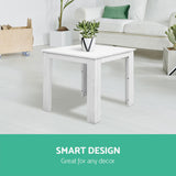 Gardeon Outdoor Coffee Side Table — Eco-Friendly Timber, Water-Based Paint, White — Allure Home Collections