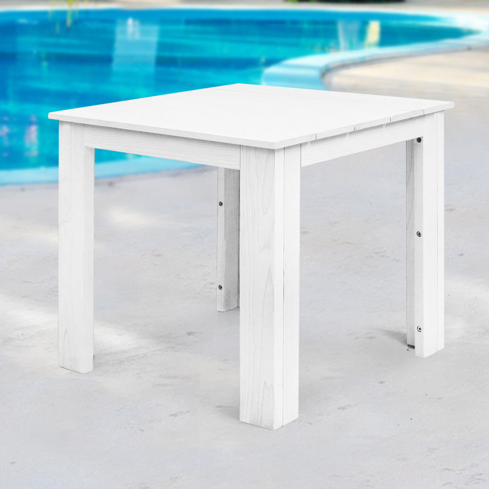 Gardeon Outdoor Coffee Side Table — Eco-Friendly Timber, Water-Based Paint, White — Allure Home Collections