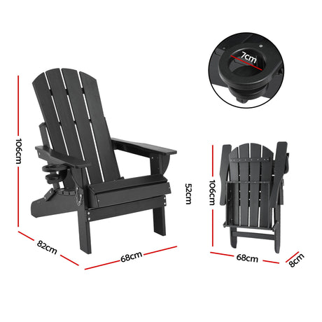 Moruya Adirondack Chair, Black image 2