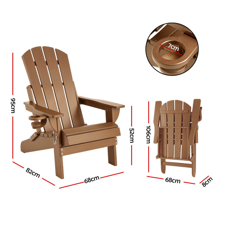 Moruya Adirondack Chair, Brown image 2