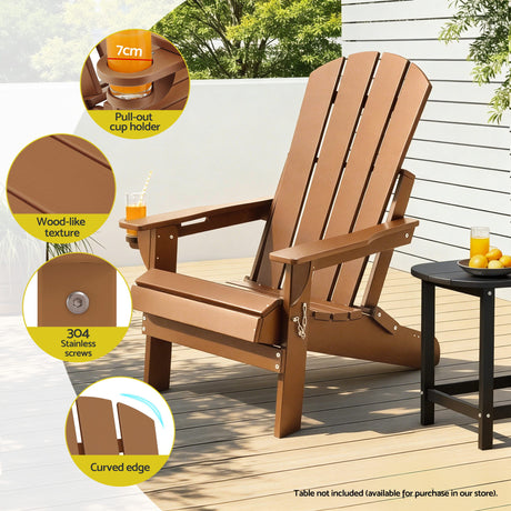 Moruya Adirondack Chair, Brown image 5