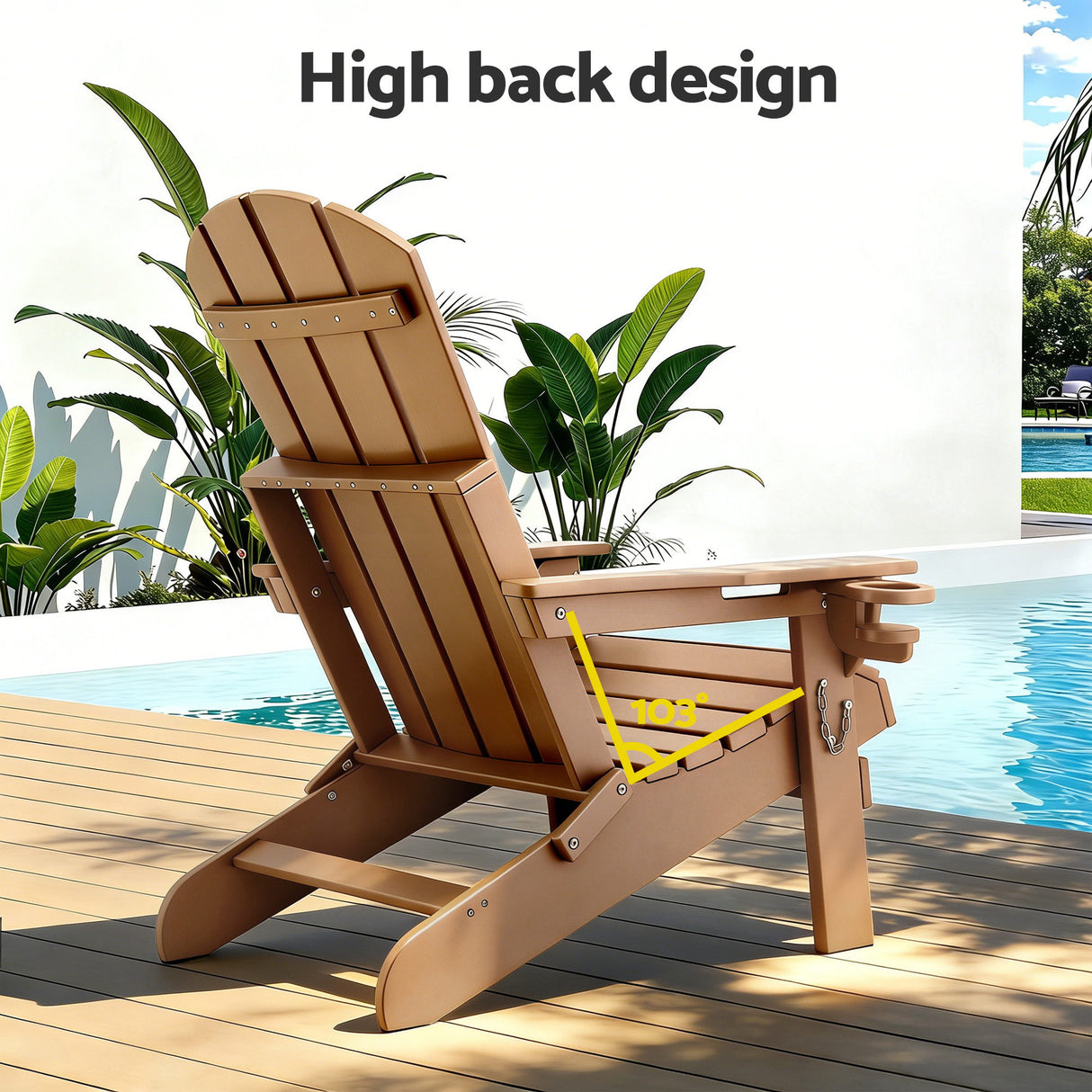 Moruya Adirondack Chair, Brown image 7