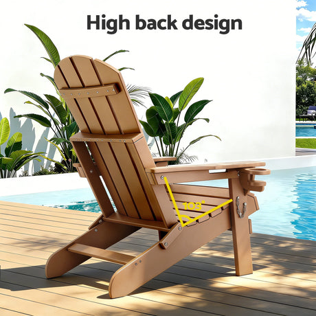 Moruya Adirondack Chair, Brown image 7