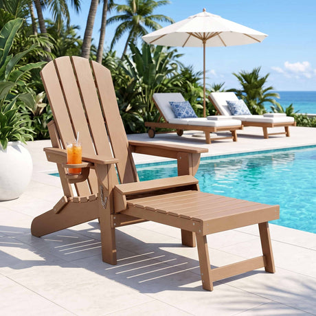 Narrawallee Folding Adirondack Chair, Khaki