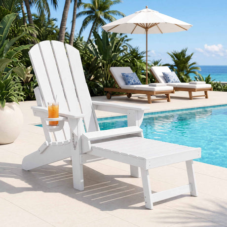 Warilla Folding Adirondack Chair White image 1