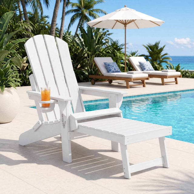 Warilla Folding Adirondack Chair White image 1