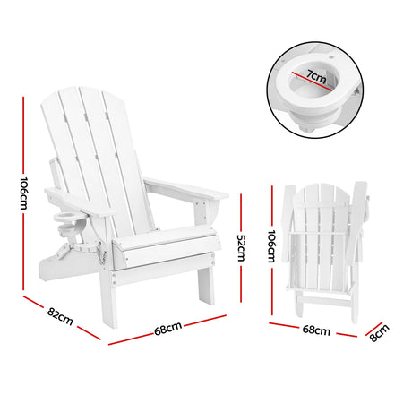 Moruya Adirondack Chair, White image 2