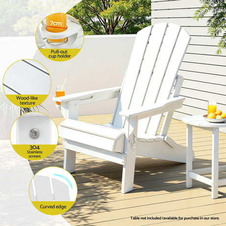 Moruya Adirondack Chair, White image 5