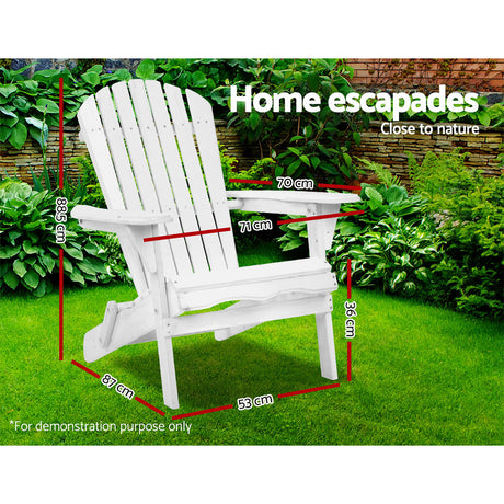 Tannum Beach Chair, White Timber