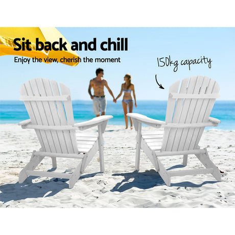 Tannum Beach Chair, White Timber