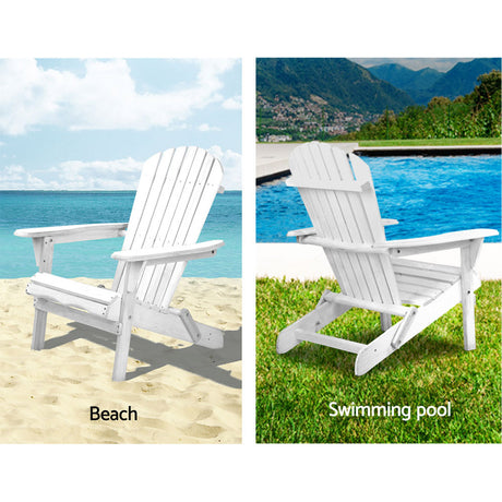 Tannum Beach Chair, White Timber