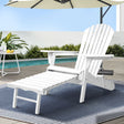 White timber adirondack chair in a garden setting