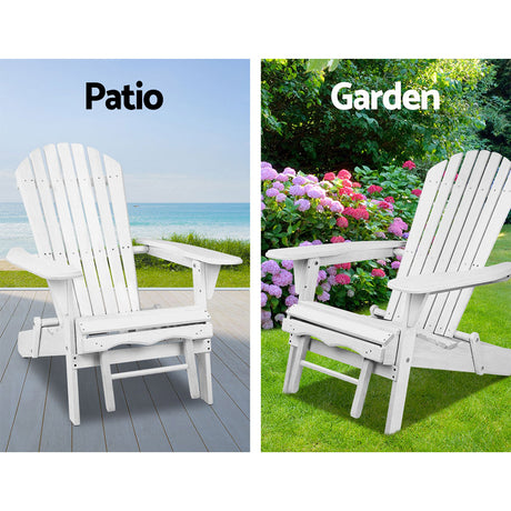 Mackay Beach Chair, White Timber