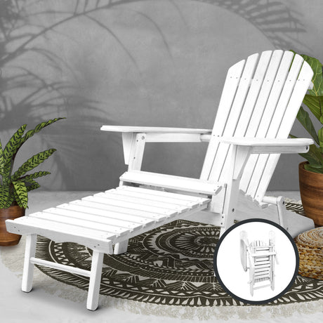 Mackay Beach Chair, White Timber