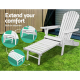 Gardeon 2 Piece Adirondack Outdoor Chairs Wood Foldable with Footstool — Allure Home Collections