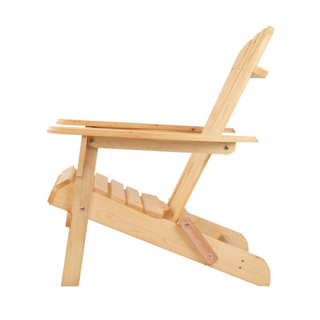 Cannonvale 3 Piece Beach Chair Set, Natural Timber