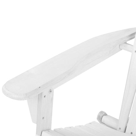Cannonvale 3 Piece Beach Chair Set, White Timber