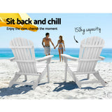 Morawa Adirondack Chair Set, 3 piece, White