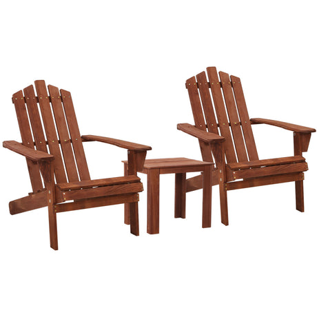 Shute Harbour brown timber beach chair set in an outdoor setting