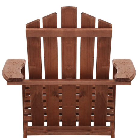 Shute Harbour 3 Piece Beach Chair Set, Brown Timber