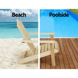 Gardeon Deluxe 3PC Adirondack Chair Set