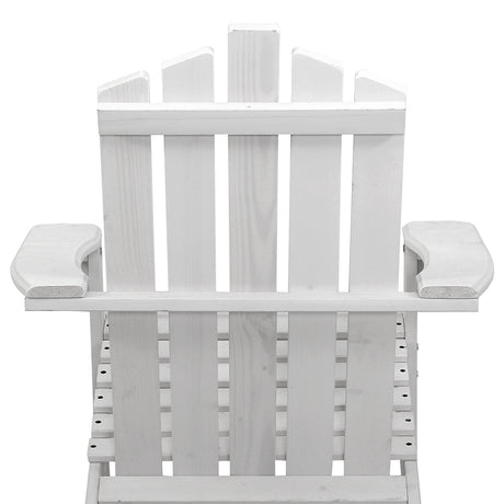 Shute Harbour 3 Piece Beach Chair Set, White Timber