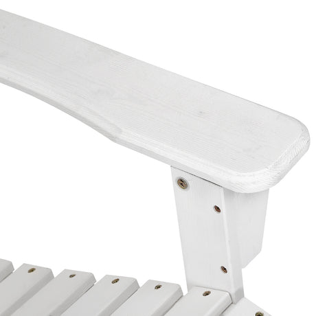 Shute Harbour 3 Piece Beach Chair Set, White Timber