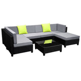 Gardeon 7 Piece Outdoor Wicker Sofa Set with Cover Lounge Setting — Allure Home Collections