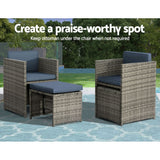Gardeon 11 Piece Outdoor Wicker Dining Set 10 Seater Grey — Allure Home Collections